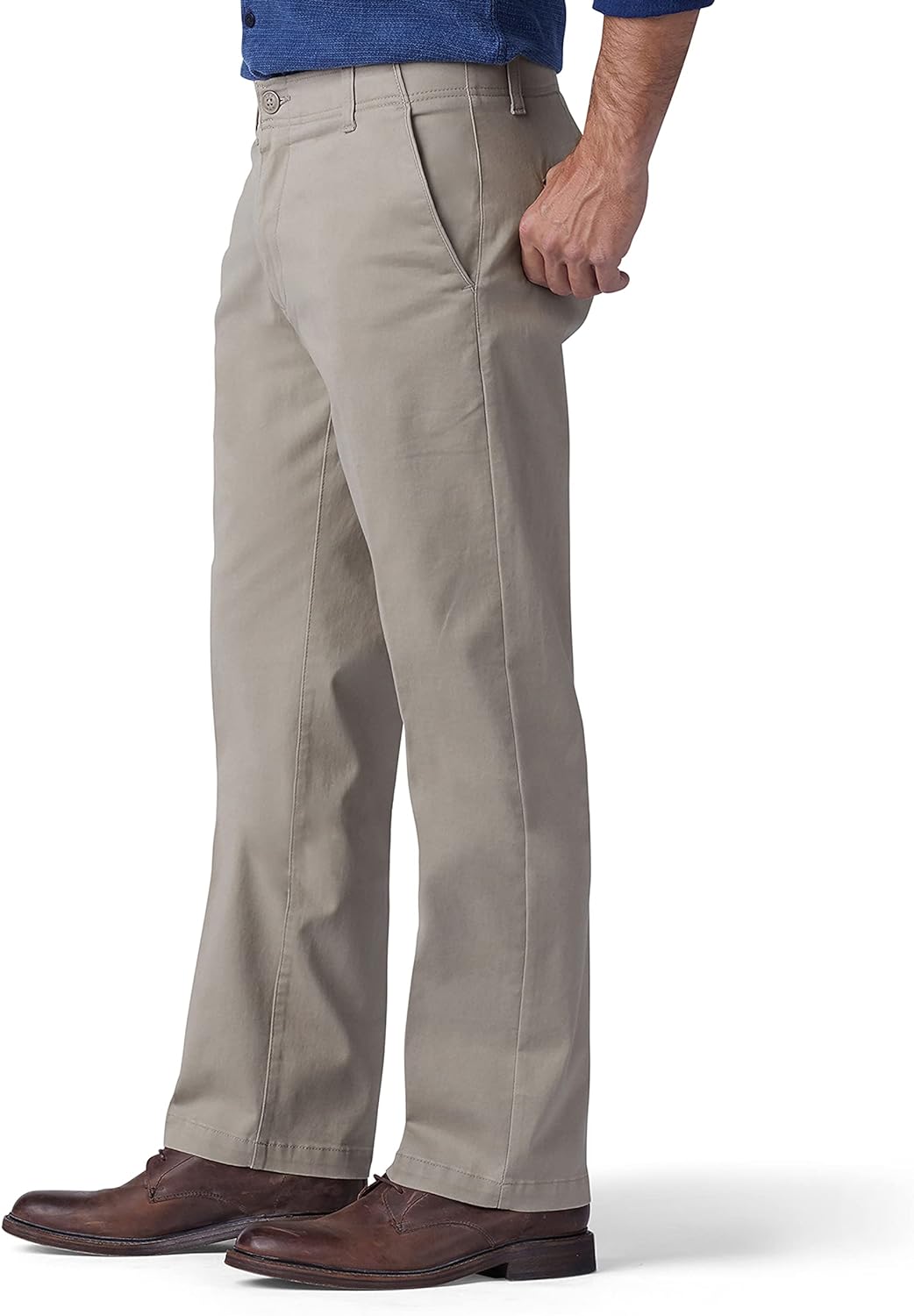 Lee Mens Extreme Motion Flat Front Regular Straight Pantpebble Lee Outlet 5865